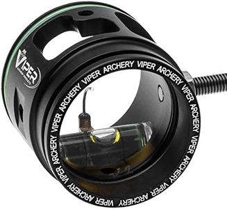 VIPER Archery - Pro Series Target Archery Scope and Sight for Recurve and Compound Bows, 1 3/8" Aircraft Aluminum Housing, 0.019 Green Up Pin, 4X Magnification Glass Lens - Made in USA