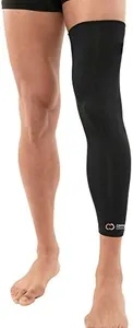 Copper Compression Leg Compression Sleeve - Copper Infused Knee Stabilizer Brace for Running, Meniscus Tear, ACL, MCL, Arthritis, Joint Pain Relief - Thigh & Calf Support for Men & Women - Black - S