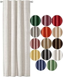 JEMIDI Cortina Opaca con Cinta - Visillo Opaco de Tela Gruesa con Cinta Fruncida Universal para Ventana de salón Dormitorio - 140 x 245 cm