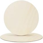 Belle Vous 2 Pack Unfinished Wooden Circles - 60cm / 24 inches Wood Rounds Slices - Blank Discs/Cutouts for DIY Crafts, Painting, Pyrography, Door Hangers/Signs & Christmas/Holiday/Party Decorations