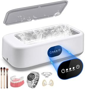 Xkimos 360° Deeping Ultrasonic Jewellery Cleaner, 49kHz 22.5Oz(640ML) ,3 Timer Modes Ultrasonic Cleaner with 304 Stainless Steel Tank,Ultrasonic Cleaner for Glasses, Makeup Brush,Retainer,Necklaces, Rings,AU Plug