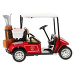 BESPORTBLE Golf Cart Model Pull Back Vehicles Miniature Golf Cart Dollhouse Golf Cart Golf Cart Ornament Golf Cart Cake Topper Christmas Golf Cart Retro Decor Red Toy Car Vintage Alloy Child