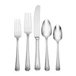 Oneida Deauville 45 Piece Fine Flatware Set, Service for 8, 18/10 Stainless Steel, Silverware Set, Dishwasher Safe