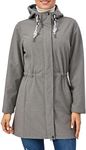 ATLASLAVA Women‘s Fall Softshell Rain Jacket, Warm Fleece Lined Hooded Windbreaker, Insulated Long Winter Coat