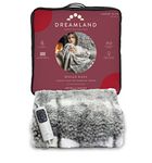 Dreamland Hygge Days Luxury Faux Fur Warming Throw/Electric Blanket (Intelliheat Technology, 6 Heat Settings, Machine Washable, 1/3/9-hour auto timer, 160 x 120 cm, Fast heat up) Fallow Deer Print