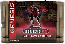 Retrotech Super 1200 In 1 V3 Pro Game Cartridge For Sega Genesis And MegaDrive Console - Clear Black