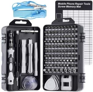 SharkByte 121 in 1 Precision Mini Screwdrivers Set, Magnetic DIY Electronic Repair Tools Kit for iPhone Mobile Laptop PC Mac Watch Glasses Xbox PS345 Console, Small Screwdriver Kit with Magnetic Mat