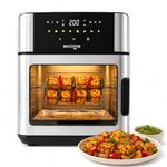 Milton Digital Air Fryer Oven 16L|1800W|360° High Speed Air Circulation|12 Preset Menus|Air Fry,Bake,Grill,Roast & Reheat|Touch Control Panel|Large Capacity Rapid Digital Air Fryer|1Yr Warranty,
