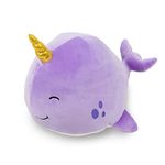 Stuffed Animals Narwhal Snuggie Buggies Narwhal Plush Stuffed Toy Lovely Soft & Fluffy Narwhal Stuffed Animal Cute Stuffed Animal Narwhal Toy Gifts for Babies Toddlers & Kids Boys & Girls