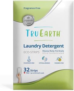 Tru Earth Platinum (32 Loads, Fragrance-Free) Hypoallergenic, Eco-friendly & Biodegradable Plastic-Free Heavy Duty Laundry Detergent Eco-Strips for Sensitive Skin