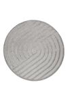 wecon home Spirit Round Esprit Indoor & Outdoor Rug Weatherproof and Colourfast with High-Low Effect for Balcony, Patio, Garden, Kitchen, Hallway, Motorhome and Camping - Spirit (200 cm Round, Grey)