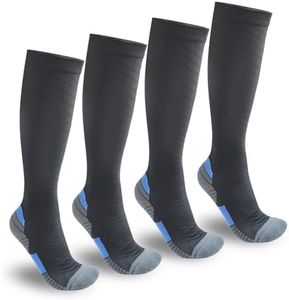 Begrily Compression Socks for Men & Women 20-30mmHg Circulation Knee High Sock for Running Cycling Athletic Training