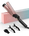 1.5 Inch Curling Iron, UKLISS Curling Wand, 40mm Large Barrel Curling Tongs, PRO Hair Curler Wand with Glove, Big Curls for Long Hair Medium Length Hair, Thick Curling Wand 280°F-400°F, Dual Voltage