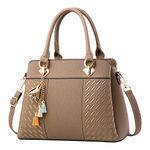 ACNCN Women Handbags Shoulder Bag Crossbody Messenger Bag Tote Satchel for Lady PU Leather Purse(Khaki)