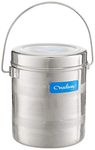 Neelam Stainless Steel 14 22G Diamond Milk Pot, 3100 ml, Silver