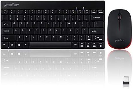 Perixx PERIDUO-712B Wireless Mini Keyboard and Mouse Set, Black, US English Layout