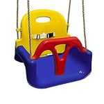 3 in 1 Baby Growing Swing Seat Outdoor Swing for kids, Tree Swing Climbing Frame Playground swings (Blue/Yellow/Red)