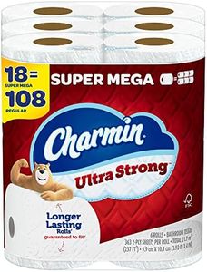 Charmin Ultra Strong Toilet Paper, 18 Super Mega Rolls = 108 Regular Rolls