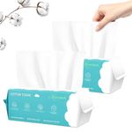 MAYCREATE® Disposable Face Towel 140 Count Facial Tissues for Face Wipes for Women Daily use Soft Absorbent Cotton Wet Tissue for Face Makeup Removal Dry & Wet Multi Use for Travel