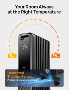 Dreo 9-Fin Oil Radiator Heater – Portable Electric Room Heater