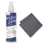 loukin Non-Toxic Whiteboard Cleaner, 8.5oz Dry Erase Board Cleaner, Low-Odor Whiteboard Cleaning Spray with Cloth, Removes Stubborn Marks from Whiteboards