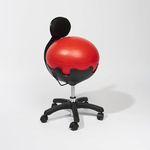 Aeromat Red Yoga Ball Chair with Back Support - Exercise Ball Chair for Office and Home Height Adjustable, Balance Ball Chair, Bouncy Chair Adult, Ergonomic Ball Office Chair, Sitting Ball for Desk