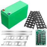 XBERSTAR 18650 Battery Holder,12V 3S 7P Li-ion DIY Case Holder for 18650 Powerwall Battery Pack Spot Clamp with Nickel Strip BMS(Green Box&Nickel Strip&BMS)