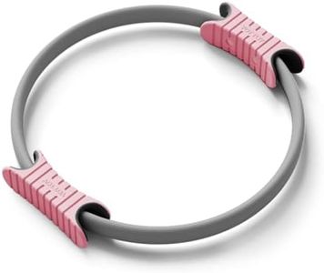 YOTTOY Pilates Ring,15 Inch Magic Circle Ring for Women Thighs,Core and Arms,Exercise Ring Pilates Equipment for Home Workout & Yoga Equipment (Grey)