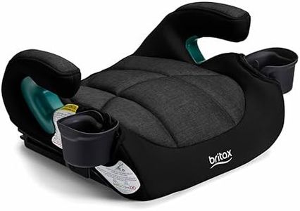 Britax UpNGo Click Backless Booster Car Seat with Rigid LUAS, Lightweight and Portable Travel Booster with Slim Design and PosturePlus, Accommodates Kids up to 120 Lbs and 63” – Raven Black