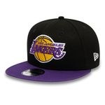 New Era Los Angeles Lakers NBA Essential Black Purple 9Fifty Adjustable Snapback Cap