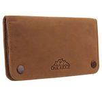 Oakridge Leather Tobacco Pouch with Stud Fastener - Tan