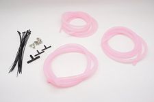 Autobahn88 Engine Room Silicone Vacuum Hose Dress Up DIY Kit, compatible with Nissan (All Models) (Clear Pink)