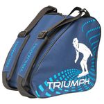 Triumph KB-612 Nylon Skating Bag for Four Wheel Skates | Roller Skates Bag | Roller Skates Sports Bag & Travel Bag for Men/Women/Kids/Boys/Girls (Size: 12"X11"X9") (Navy Blue)