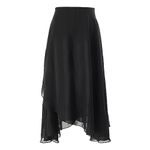 EASTBUDDY Dance Skirt Women Long Ballet Wrap Skirt for Adult Adjustable Tie Chiffon Skirts Girls Black