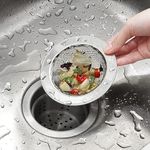 Oblivion Stainless Steel Sink Strainer | Kitchen Sink Strainer | Kitchen Drain Basin Basket Filter Stopper Drainer |Filter Stopper Mesh Long Hair Food Blockages Cleaning Tool | SS Sink Jali (11.5 CM)