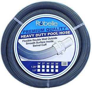 Robelle 520 Premium Quality Heavy Duty Pool Hose, 24' x 1-1/4"