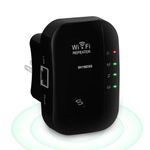 WiFi Extender Wireless Signal Booster for Home, 300Mbps 2.4GHz WiFi Range Extender Wi-Fi Repeater with Ethernet Port, 802.11b/g/n Wireless Internet Booster AP Mode, Wide Compatibility | Easy Setup