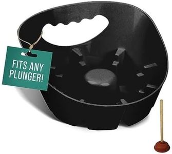 Plunger Tray - Universal Tray Made for Toilet and Sink Plungers - Catch Drips and Easy to Clean - Black - Pack of 1