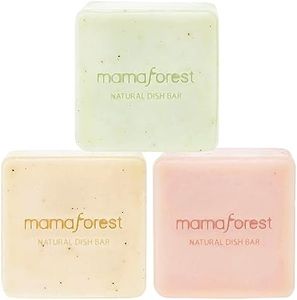 mamaforest Natural Dish Bar (pack of 3pcs, 5.29oz/150g) Sustainable Zero waste Sterilizing Dish soap Organic Essential oil (Dish Bar_Pack of 3pcs)