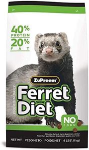 ZuPreem Premium Daily Ferret Food, 4 lb - Made in USA, Complete Nutrition Diet, Highly Digestible, No Corn