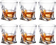 Kingrol 6 Pack Old Fashioned Whiskey Glasses, 10 oz Heavy Base Glasses Tumbler Crystal Glassware Set for Drinking Bourbon, Scotch