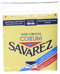 Savarez 500CRJ Corum Cristal Classical Guitar Strings, High Tension, Red/Blue Card