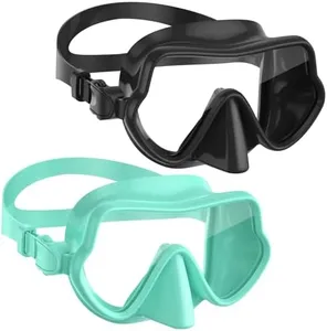 W WSTOO Snorkel Diving Mask,Adults Swim Goggles with Nose Cover,Panoramic Anti Glare HD Tempered Glass,Lens Anti Fog Coating Treatment,Effectively Preventing Fogging