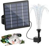 ASITIN Solar Water Fountain for Bird Bath, 2024 Upgraded DIY Solar Fountain with 6 Nozzles and 9.18ft Power Cord, Solar Water Pump for Garden Water Features