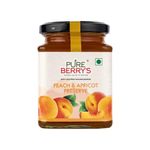 Pure Berry's Peach and Apricot Preserve Fruit Jam Spread, Relish the Classic Taste of Ripe Peaches and Apricots in This Artisan Fruit Jam, Ideal for breakfast, snacks, and recipes Net 350g