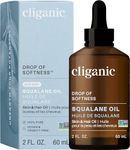 Cliganic Pure Squalane Oil for Skin & Hair (2oz) - Non-GMO Verified, Natural Plant-Derived Face Moisturizer (Packaging May Vary)