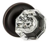 Dynasty Hardware 1830-ID-10B Classic Rosette, Crystal Style Individual Dummy Door Knob, Oil Rubbed Bronze