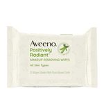 Aveeno Positively Radiant Makeup Removing Wipes, 25 Count