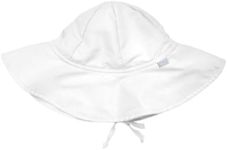 i play. Baby Solid Brim Sun Protection Hat, White, 0-6 Months