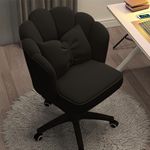 HDHNBA Home Office Chair Butterfly Chair with Mid-Back Upholstered Modern Tufted Computer Task Chair Swivel Height Adjustable Velvet Accent Chair